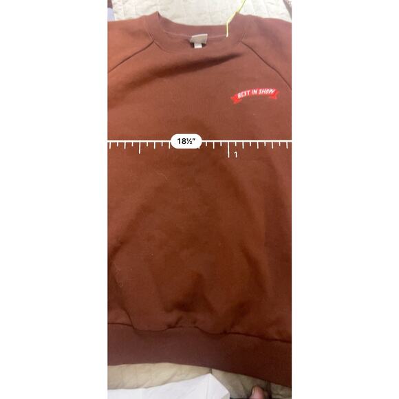 The Cuddle Collab Women's "best In Show" Crewneck Sweatshirt Brown Size XS - Picture 5 of 6